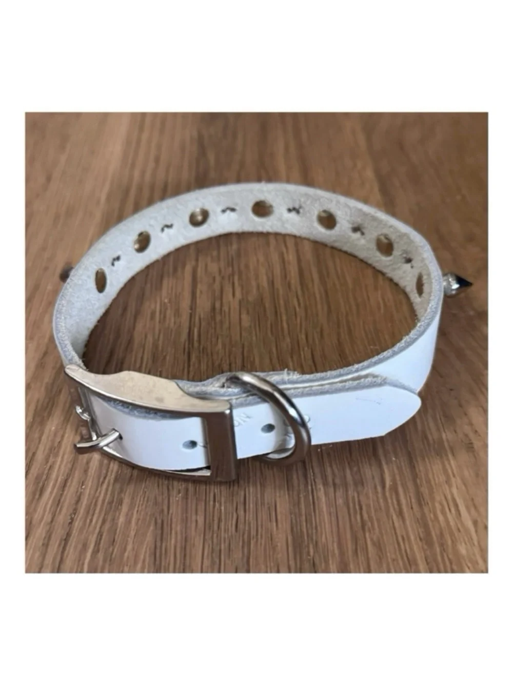 NWOT Wilson Leather Spiked Dog Collar with Silver Hardware Size 16